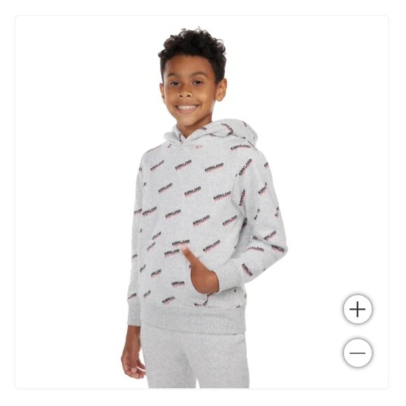 New! Kirkland Signature Youth kids girls boys men women Logo Hoodie Size Medium! - Picture 1 of 7